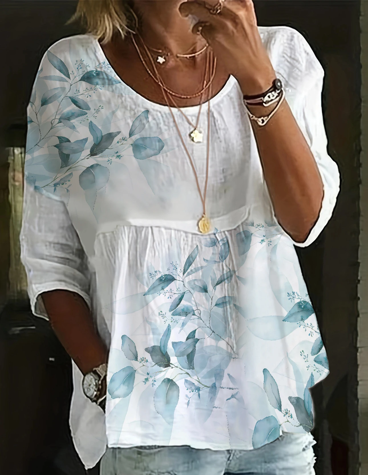 Women Shirt, Plus Size | Premium Fabric | Comfortable Daily Wear – SKU 1005009281650678 - Image 2