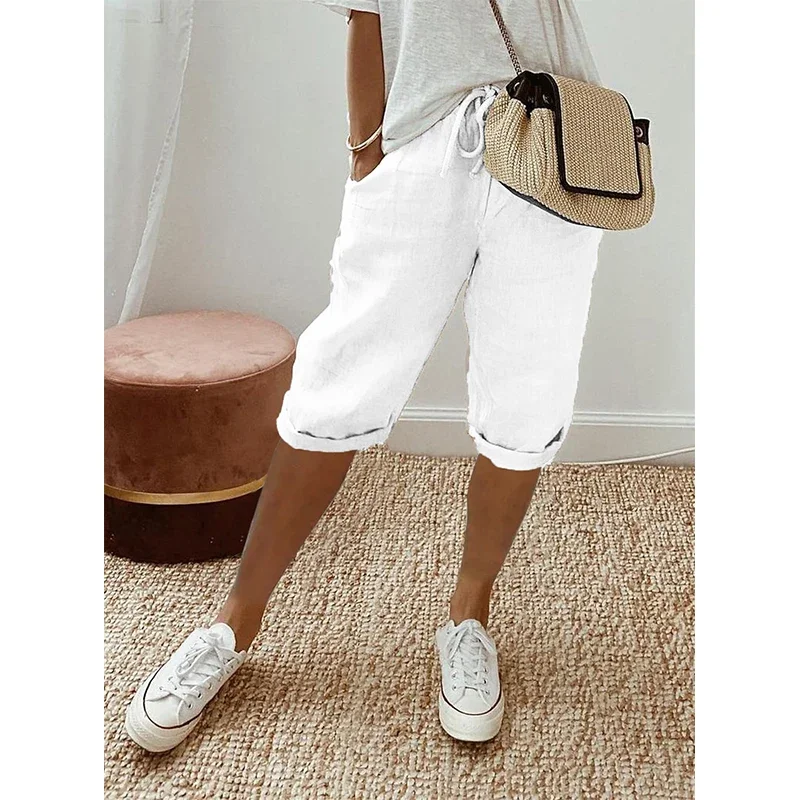 Women Pants – Elastic, Plus Size | Vintage, High Waist | Comfort Fit for Everyday Use