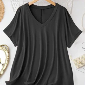 Women Shirt – European, Plus Size | V-Neck | Comfortable Daily Wear