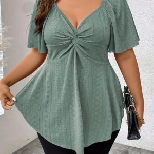 Women Shirt – Curve, Plus Size | V-Neck | Comfortable Daily Wear